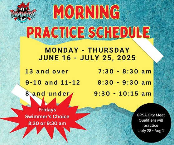 morning practice schedule